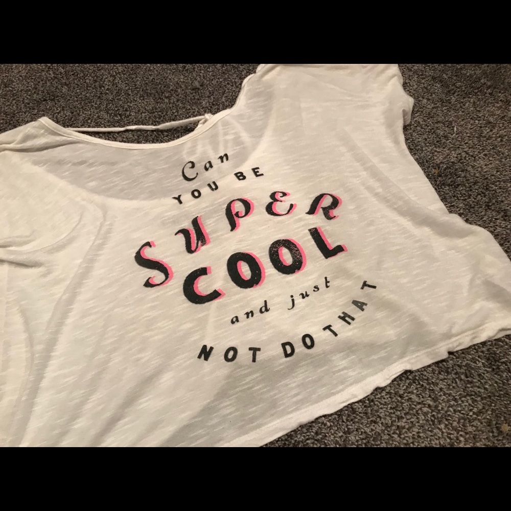 Cute swim cover up crop tee